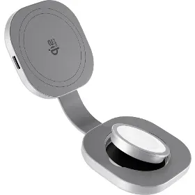 Nabíjecí stanice Qi - Epico UltraBase EF35 Qi2 25W 2in1 Fold Mag+ Silver - 1