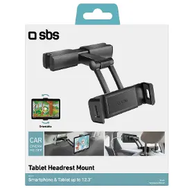 Držiak na tablet - SBS Držiak na opierku hlavy Mount pre smartfón a tablet do 12,3'', čierna - 2