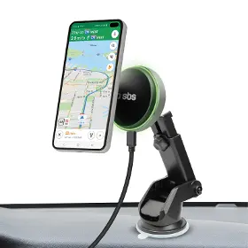 Držiak telefónu - SBS Držiak do auta MagCharge magnetický, s prísavkou, 15 W, čierna - 3