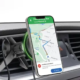 Držiak telefónu - SBS Držiak do auta SnapCharge magnetický, do mriežky, 15 W, čierna - 3