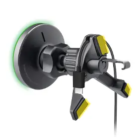 Držiak telefónu - SBS Držiak do auta SnapCharge magnetický, do mriežky, 15 W, čierna - 4