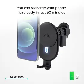 Držiak telefónu - SBS Držiak do auta Gravity Pro s bezdrôtovým nabíjaním, 15 W, čierna - 3