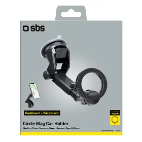Držiak telefónu - SBS Držiak do auta Circle Mag s teleskopickým ramenom, čierna - 2