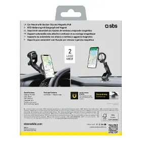 Držiak telefónu - SBS Držiak do auta Circle Mag s teleskopickým ramenom, čierna - 5