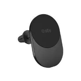 Držiak telefónu - SBS Držiak do auta s bezdrôtovým nabíjaním, Qi2, 15 W, kompatibilný s MagSafe, do mriežky, čierna - 1