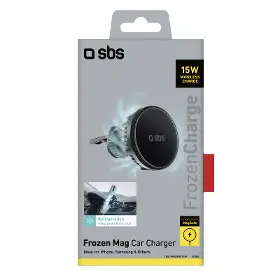 Držiak telefónu - SBS Držiak do auta Frozen Mag, MagSafe, s chladiacim ventilátorom, do mriežky, 15 W, čierna - 2