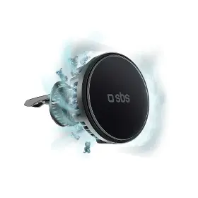 Držiak telefónu - SBS Držiak do auta Frozen Mag, MagSafe, s chladiacim ventilátorom, do mriežky, 15 W, čierna - 1