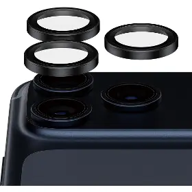 Ochranné sklo - PanzerGlass Ochranný kryt objektívu Hoops Ceramic II pre  iPhone 17 Pro Max/17 Pro/16 Pro Max/16 Pro, čierna - 3