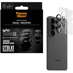 Ochranné sklo - PanzerGlass Ochranný kryt objektívu Hoops Ceramic II pre Samsung Galaxy S26 Ultra, čierna - 5