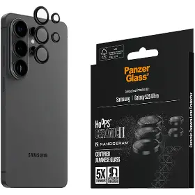 Ochranné sklo - PanzerGlass Ochranný kryt objektívu Hoops Ceramic II pre Samsung Galaxy S26 Ultra, čierna - 6