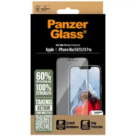Ochranné sklo - PanzerGlass Tvrdené sklo UWF s aplikátorom pre iPhone 17e/16e/14/13/13 Pro, čierna - 3