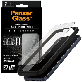 Ochranné sklo - PanzerGlass Tvrdené sklo UWF Ceramic II s aplikátorom pre iPhone 17 Pro Max, čierna - 4