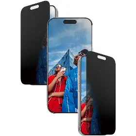 Ochranné sklo - PanzerGlass Tvrdené sklo UWF 2-Way Privacy s aplikátorom pre iPhone 17/16 Pro, čierna - 2