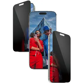 Ochranné sklo - PanzerGlass Tvrdené sklo UWF 2-Way Privacy s aplikátorom pre iPhone 17 Pro Max, čierna - 2