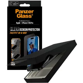 Ochranné sklo - PanzerGlass Tvrdené sklo UWF s Fastfit pre iPhone 17/16 Pro, čierna - 4