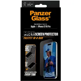 Ochranné sklo - PanzerGlass Tvrdené sklo UWF s Fastfit pre iPhone 17/16 Pro, čierna - 5