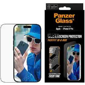 Ochranné sklo - PanzerGlass Tvrdené sklo UWF s Fastfit pre iPhone 17 Pro, čierna - 1