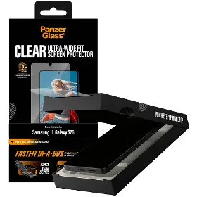 Ochranné sklo - PanzerGlass Tvrdené sklo UWF s FASTFIT In-A-Box pre Samsung Galaxy S26, číra - 4