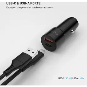 Nabíječka do auta - Fixed Autonabíječka USB-C/USB-A 63W - 4
