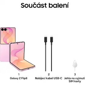 Mobilný telefón - Samsung Galaxy Z Flip8 5G 12/256GB Pink - 7