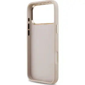 Kryt na mobil - Guess PU Leather 4G Metal Logo Gold Frame iPhone 17 Pro Max Pink - 6