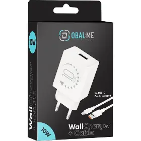 Nabíječka do sítě - Obal:Me USB-A 10W + USB-A/USB-C Kabel 1m - 5