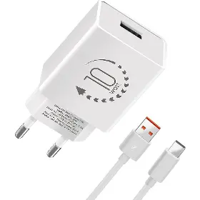 Nabíječka do sítě - Obal:Me USB-A 10W + USB-A/USB-C Kabel 1m - 1