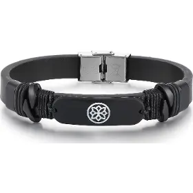 Platobný náramok - Carneo Fashion náramok Iron spirit black - 2