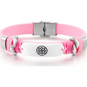 Platobný náramok - Carneo Fashion náramok Rose Grace pink - 2