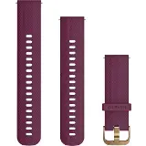 Garmin Quick Release 20mm silikon Vínový (Zlatá přezka)