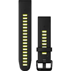 Řemínek na hodinky - Garmin QuickFit 20mm silikon Black/Electric Lime - 1