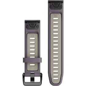 Řemínek na hodinky - Garmin QuickFit 20mm silikon Deep orchid/Beige - 2