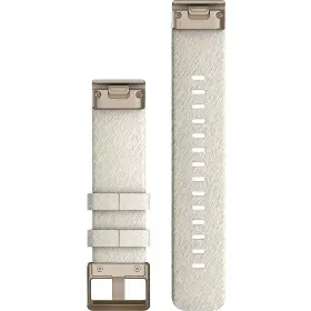 Řemínek na hodinky - Garmin QuickFit 20mm nylon Krémový (Přezka Cream Gold) - 2