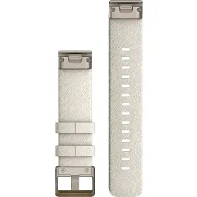 Řemínek na hodinky - Garmin QuickFit 20mm nylon Krémový (Přezka Soft Gold) - 2