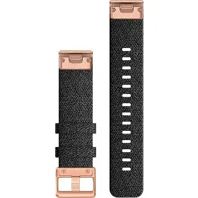 Řemínek na hodinky - Garmin QuickFit 20mm nylon Černý (Přezka Rose Gold) - 2