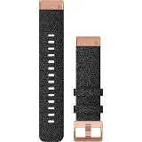 Garmin QuickFit 20mm nylon Černý (Přezka Rose Gold)