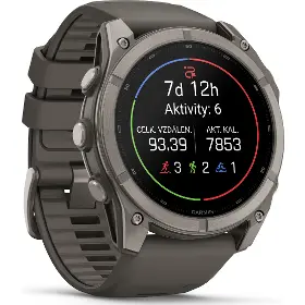 Smart hodinky - Garmin fēnix 9 51mm AMOLED Titanium Pebble Gray - 3