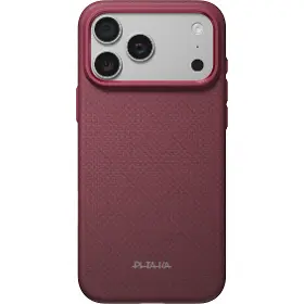 Kryt na mobil - Pitaka Summa Argyle iPhone 17 Pro Max/18 Pro Max Burgundy - 1