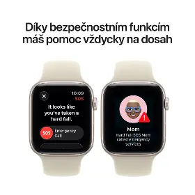 Smart hodinky - Apple Watch SE 3 GPS 40mm Starlight Aluminium Case with Sand Sport Band - M/L - 6