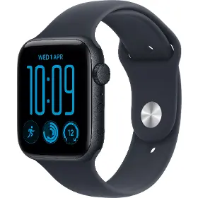 Smart hodinky - Apple Watch SE 3 GPS 44 mm Midnight Aluminium Case with Navy Blue Sport Band - M/L - 1