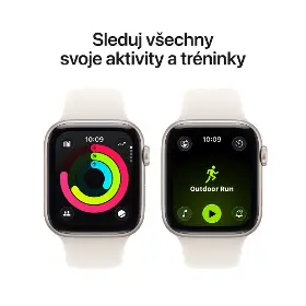 Smart hodinky - Apple Watch SE 3 GPS + Cellular 40 mm Starlight Aluminium Case with Sand Sport Band - S/M - 6