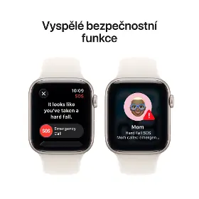 Smart hodinky - Apple Watch SE 3 GPS + Cellular 40 mm Starlight Aluminium Case with Sand Sport Band - S/M - 7