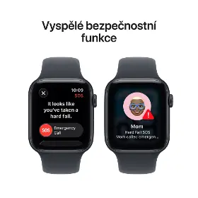 Smart hodinky - Apple Watch SE 3 GPS + Cellular 40mm Midnight Aluminium Case with Navy Blue Sport Band - S/M - 7