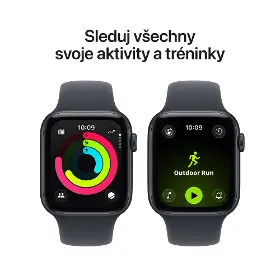 Smart hodinky - Apple Watch SE 3 GPS + Cellular 40 mm Midnight Aluminium Case with Navy Blue Sport Band - M/L - 6