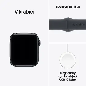 Smart hodinky - Apple Watch SE 3 GPS + Cellular 44 mm Midnight Aluminium Case with Navy Blue Sport Band - M/L - 8