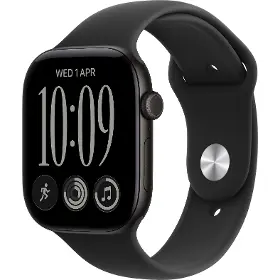 Smart hodinky - Apple Watch Series 12 GPS 42mm Black Aluminium Case with Black Sport Band - M/L - 1