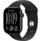 Apple Watch Series 12 GPS 46mm Black Aluminium Case with Black Sport Band - M/L
