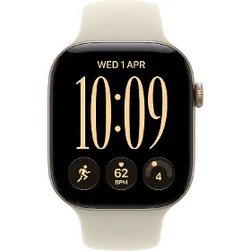 Smart hodinky - Apple Watch Series 12 GPS + Cellular 42mm Light Gold Aluminium Case with Sand Sport Band - S/M - 2