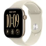 Apple Watch Series 12 GPS + Cellular 42mm Light Gold Aluminium Case with Sand Sport Band - S/M