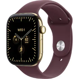Smart hodinky - Apple Watch Series 12 GPS + Cellular 42mm Radiant Gold Titanium Case with Burgundy Sport Band - M/L - 1